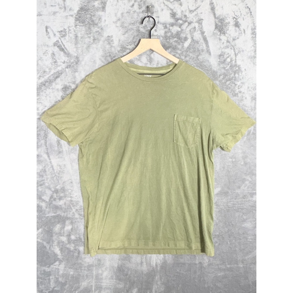 J Crew Mens XL Pocket T Shirt Olive Green Short Sleeve Crewneck Cotton